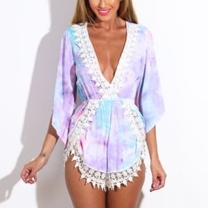 Xenia Boutique - Tie-Dye Beach Romper